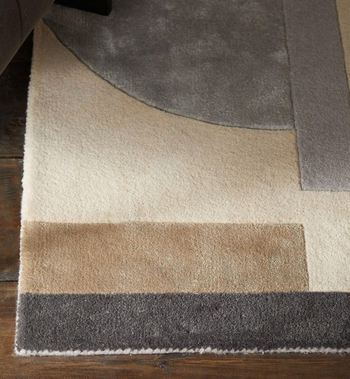 Hand Tufted Rugs Wavy Checkerboard Design Blue & Brown ATUFT-SKU-9 (Copy)