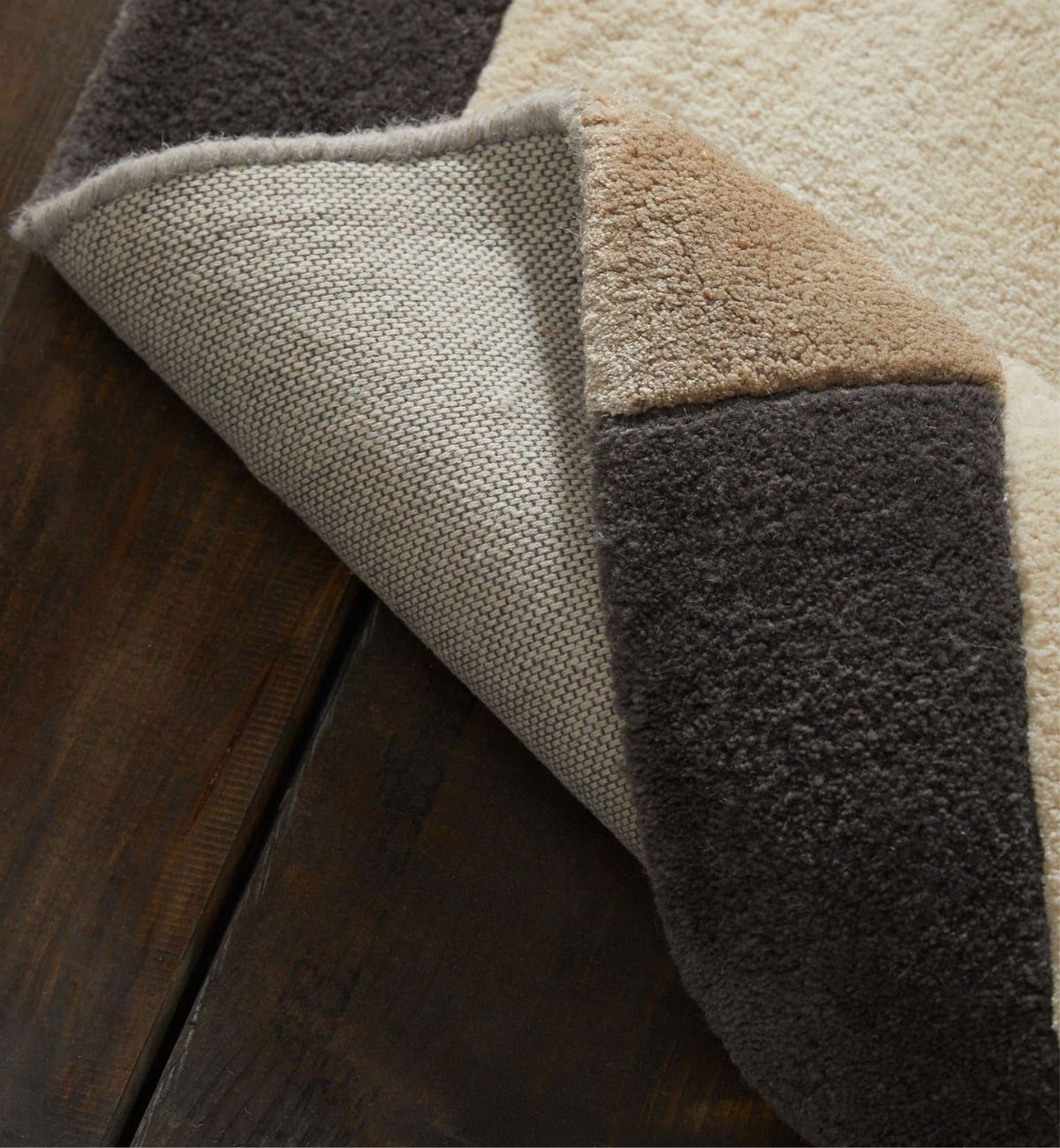 Hand Tufted Rugs Wavy Checkerboard Design Blue & Brown ATUFT-SKU-9 (Copy)