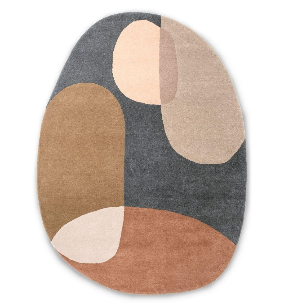 Hand Tufted Round Rugs Abstract Geometric Design Multicolor Adi Round 4