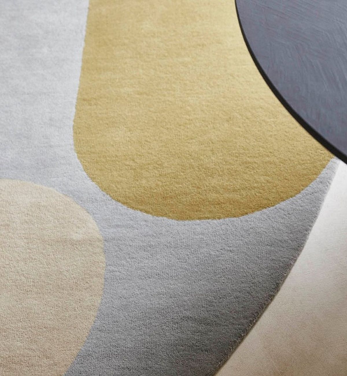Hand Tufted Round Rugs Abstract Geometric Design Multicolor Adi Round 4