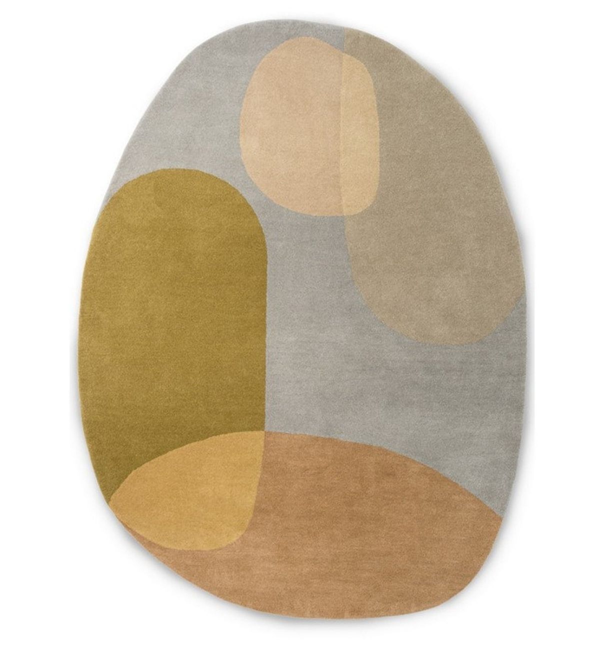 Hand Tufted Round Rugs Abstract Geometric Design Multicolor Adi Round 4