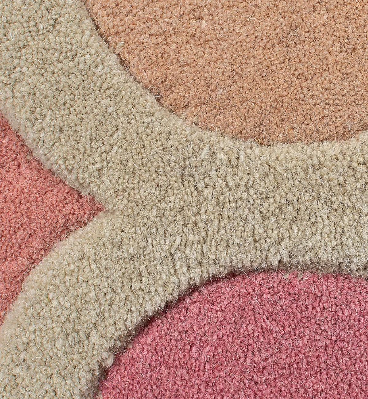 Hand Tufted Round Rugs Moroccan Quatrefoil Design Multicolor Adi Round 5