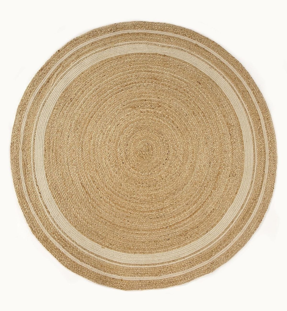 Premium Jute Scalloped Border Rug Natural Beige 6