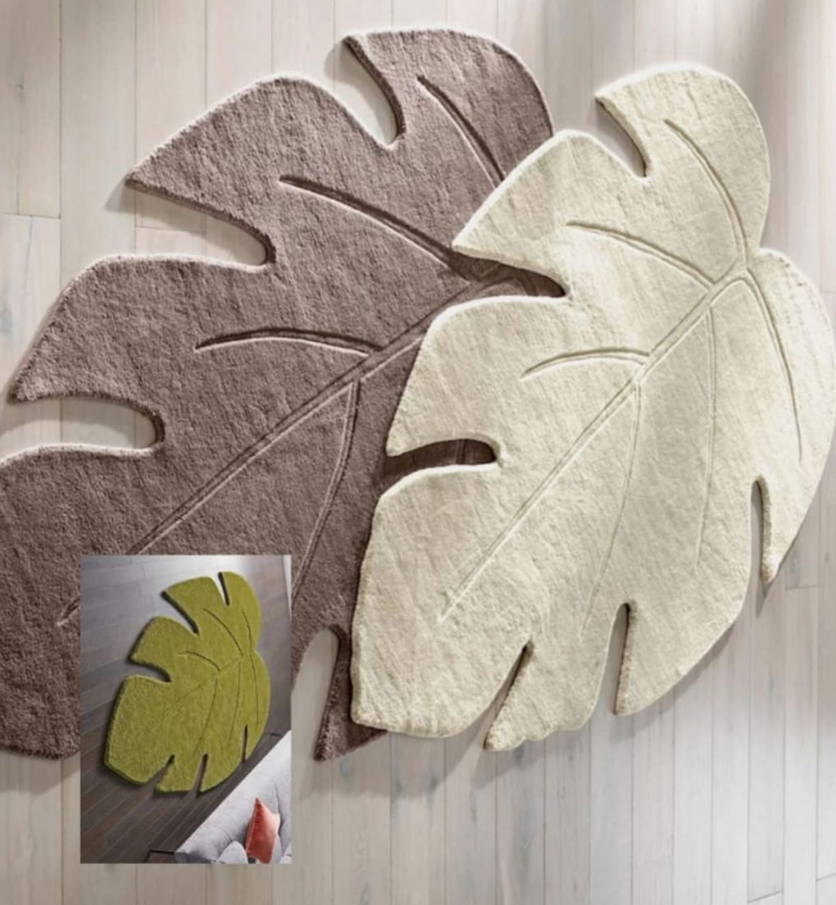 Handtufted Animal Rug Leaf AT84